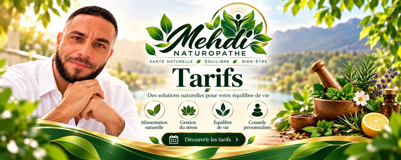 Tarifs de Mehdi Naturopathe : des solutions naturelles pour votre équilibre de vie
